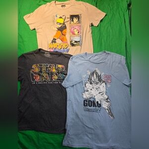 Men Graphic Tee Shirts Bundle of Three Size Medium